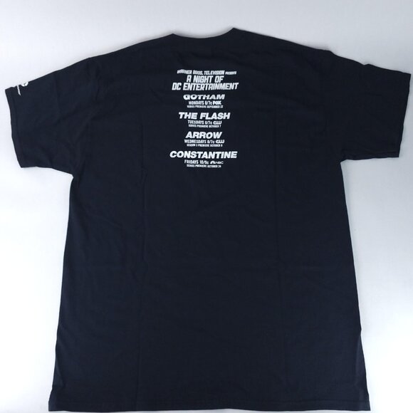 Warner Bros DC Shirt Mens Extra Large Black Gotham Flash Arrow Constantine TV - Picture 7 of 8